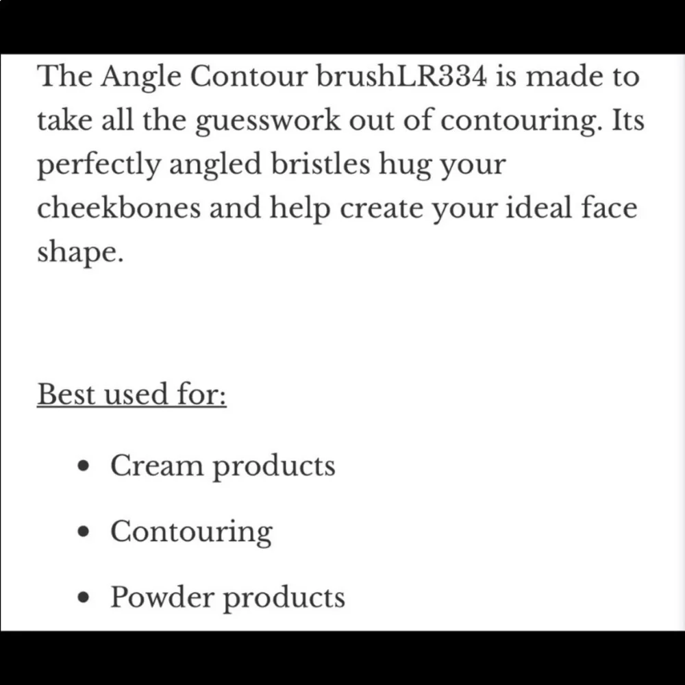 Laruce angled contour brush LR334